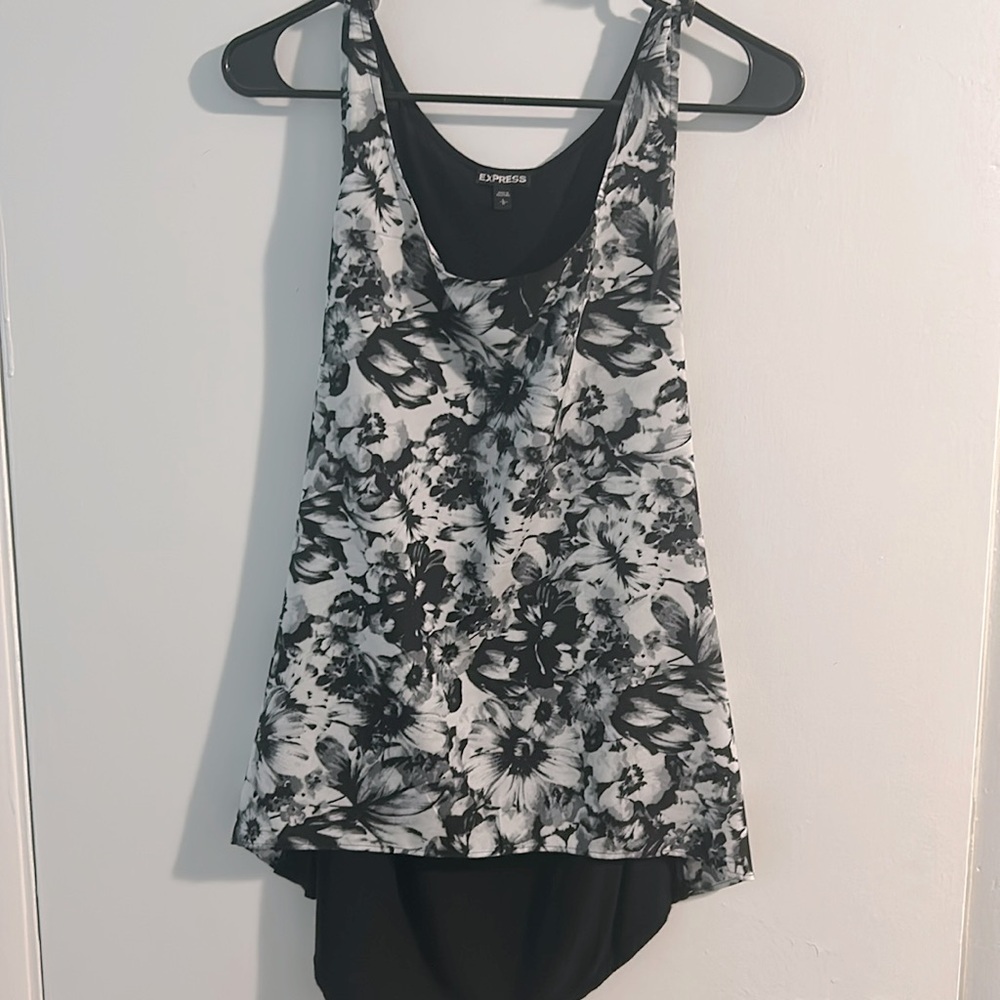 floral high low tank top